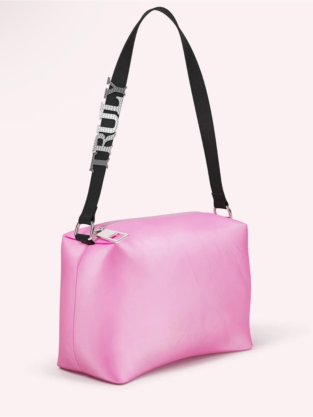 Pink  Shoulder Bag with 'TRULY' Strap